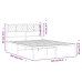 Estructura cama sin colchón con cabecero metal blanco 120x200cm