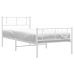 Estructura cama sin colchón con estribo metal blanco 75x190 cm