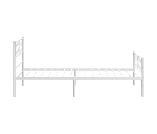 Estructura cama sin colchón con estribo metal blanco 75x190 cm