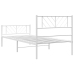 Estructura cama sin colchón con estribo metal blanco 75x190 cm