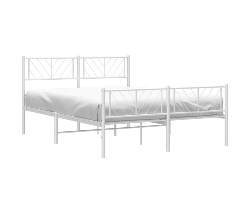 Estructura cama sin colchón con estribo metal blanco 120x200 cm