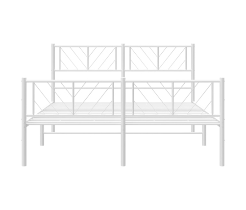 Estructura cama sin colchón con estribo metal blanco 120x200 cm