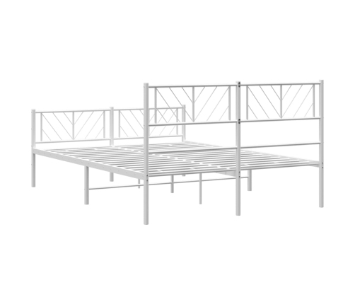 Estructura cama sin colchón con estribo metal blanco 120x200 cm