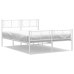 Estructura cama sin colchón con estribo metal blanco 135x190 cm