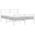 Estructura cama sin colchón con estribo metal blanco 135x190 cm