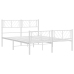 Estructura cama sin colchón con estribo metal blanco 135x190 cm