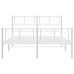Estructura cama sin colchón con estribo metal blanco 135x190 cm