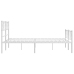 Estructura cama sin colchón con estribo metal blanco 135x190 cm