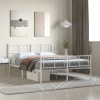 Estructura cama sin colchón con estribo metal blanco 135x190 cm