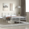 Estructura cama sin colchón con estribo metal blanco 140x190 cm