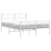 Estructura cama sin colchón con estribo metal blanco 150x200 cm