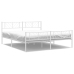 Estructura cama sin colchón con estribo metal blanco 183x213 cm