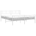 Estructura cama sin colchón con estribo metal blanco 183x213 cm