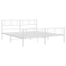 Estructura cama sin colchón con estribo metal blanco 183x213 cm