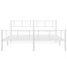 Estructura cama sin colchón con estribo metal blanco 183x213 cm