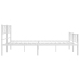 Estructura cama sin colchón con estribo metal blanco 183x213 cm