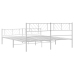 Estructura cama sin colchón con estribo metal blanco 183x213 cm