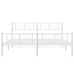 Estructura cama sin colchón con estribo metal blanco 193x203 cm