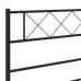 Estructura cama sin colchón con cabecero metal negro 100x200 cm