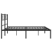 Estructura cama sin colchón con cabecero metal negro 135x190 cm