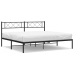 Estructura cama sin colchón con cabecero metal negro 183x213 cm