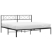 Estructura cama sin colchón con cabecero metal negro 183x213 cm