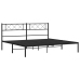 Estructura cama sin colchón con cabecero metal negro 183x213 cm