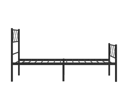 Estructura cama sin colchón con estribo metal negro 75x190 cm