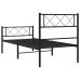 Estructura cama sin colchón con estribo metal negro 75x190 cm