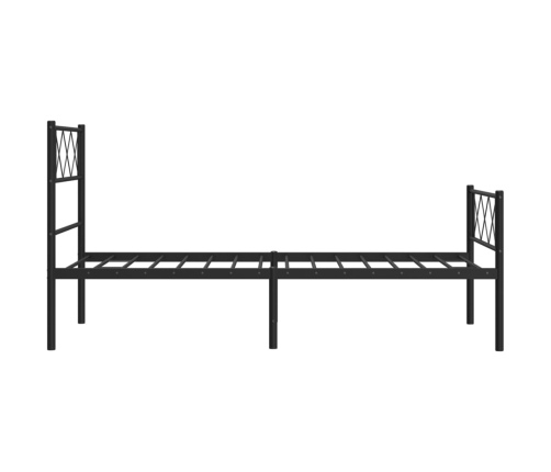 Estructura cama sin colchón con estribo metal negro 100x190 cm