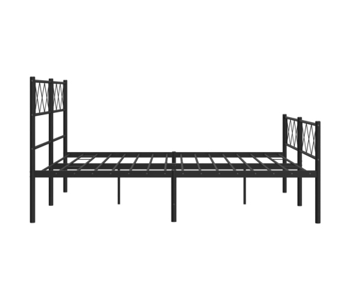 Estructura cama sin colchón con estribo metal negro 120x200 cm