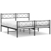 Estructura cama sin colchón con estribo metal negro 140x190 cm