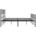 Estructura cama sin colchón con estribo metal negro 140x190 cm