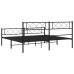 Estructura cama sin colchón con estribo metal negro 183x213 cm