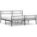 Estructura cama sin colchón con estribo metal negro 200x200 cm
