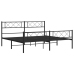 Estructura cama sin colchón con estribo metal negro 200x200 cm