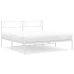 Estructura cama sin colchón con cabecero metal blanco 135x190cm