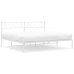 Estructura cama sin colchón con cabecero metal blanco 183x213cm