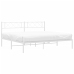 Estructura cama sin colchón con cabecero metal blanco 183x213cm