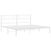 Estructura cama sin colchón con cabecero metal blanco 183x213cm