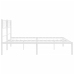 Estructura cama sin colchón con cabecero metal blanco 183x213cm