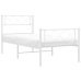 Estructura cama sin colchón con estribo metal blanco 75x190 cm