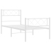 Estructura cama sin colchón con estribo metal blanco 75x190 cm