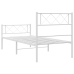 Estructura cama sin colchón con estribo metal blanco 75x190 cm