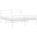 Estructura cama sin colchón con estribo metal blanco 120x190 cm