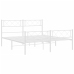 Estructura cama sin colchón con estribo metal blanco 120x190 cm