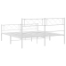 Estructura cama sin colchón con estribo metal blanco 120x190 cm