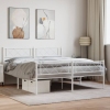 Estructura cama sin colchón con estribo metal blanco 120x190 cm