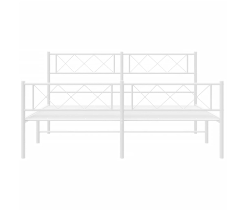 Estructura cama sin colchón con estribo metal blanco 120x200 cm