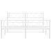 Estructura cama sin colchón con estribo metal blanco 120x200 cm